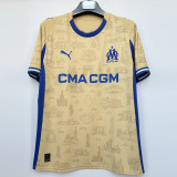 2025-26 Marseille Earthy Yellow 1:1 Fans Soccer Jersey