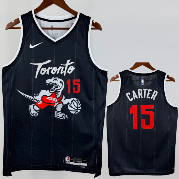 2025-26 Raptors CARTER #15 Black City Edition Top Quality Hot Pressing NBA Jersey