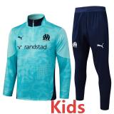 2025-26 Marseille Lake blue Kids Half Pull Tracksuit #E25194(童装)(半拉链)