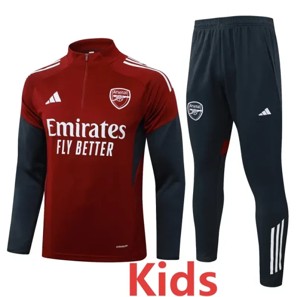 2025-26 ARS Jujube red Kids Half Pull Tracksuit #E25195(童装)(半拉链)