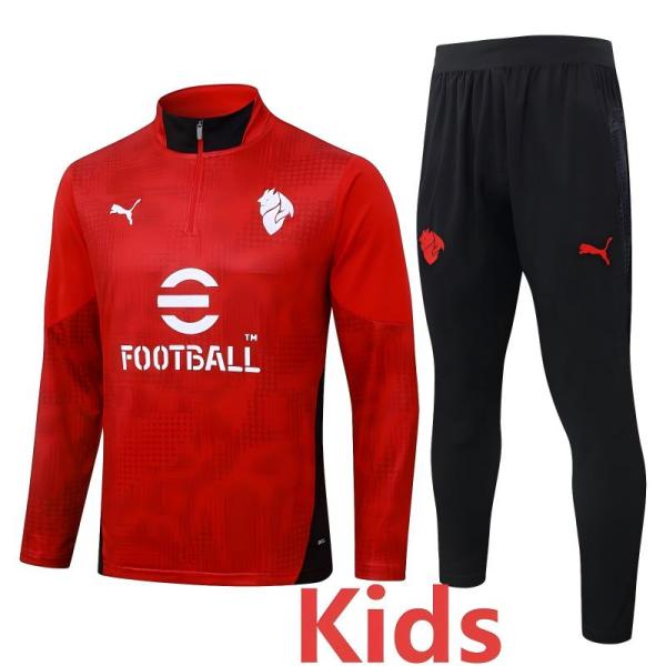2025-26 ACM Red Kids Half Pull Tracksuit #E25205(童装)(半拉链)