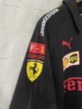 2025-26 F1 Ferrari Black Casual Polo Racing Suit (有领)