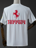 2025-26 F1 Ferrari White Casual T-Shirts Racing Suit (圆领)