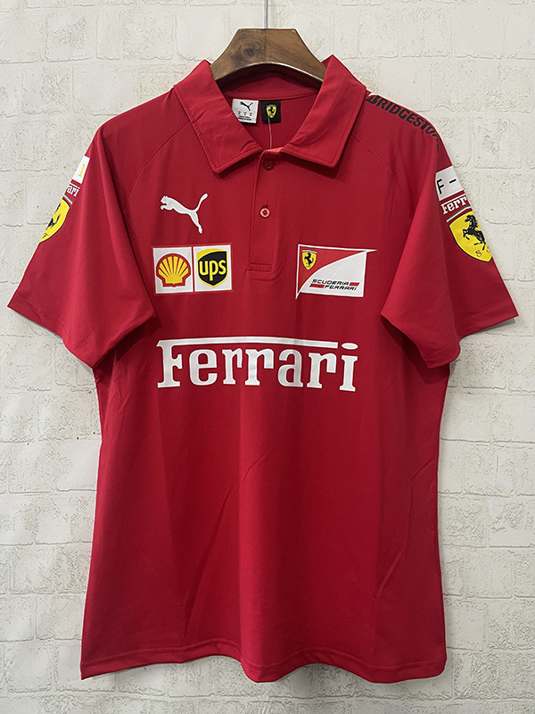 2025-26 F1 Ferrari Red Casual Polo Racing Suit (有领)