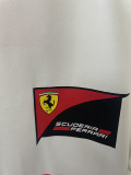 2025-26 F1 Ferrari White Casual T-Shirts Racing Suit (圆领)