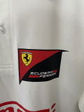 2025-26 F1 Ferrari White Casual Polo Racing Suit (有领)
