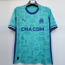 2025-26 Marseille Lake blue Goalkeeper 1:1 Fans Soccer Jersey