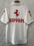 2025-26 F1 Ferrari White Casual Polo Racing Suit (有领)