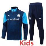 2025-26 Marseille Royal blue Kids Half Pull Tracksuit #E25197(童装)(半拉链)
