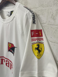 2025-26 F1 Ferrari White Casual T-Shirts Racing Suit (圆领)