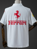 2025-26 F1 Ferrari White Casual Polo Racing Suit (有领)