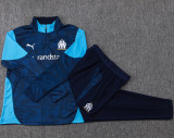 2025-26 Marseille Royal blue Kids Half Pull Tracksuit #E25197(童装)(半拉链)