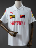 2025-26 F1 Ferrari White Casual Polo Racing Suit (有领)
