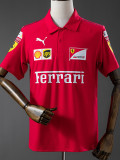 2025-26 F1 Ferrari Red Casual Polo Racing Suit (有领)