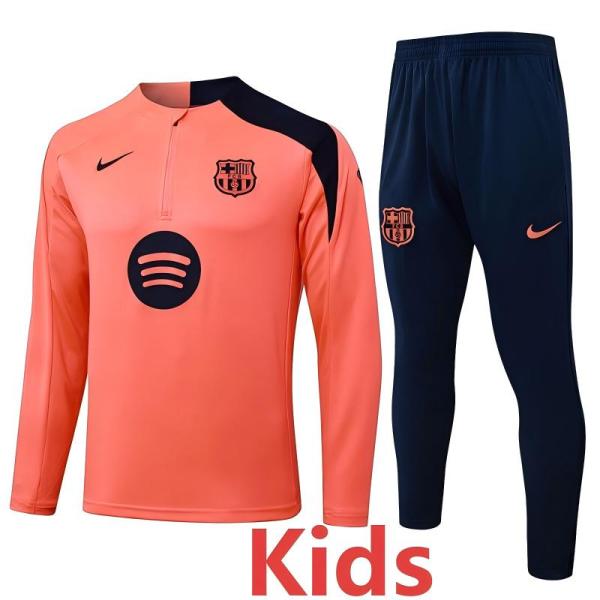2025-26 BAR Orange Kids Half Pull Tracksuit #E25203(童装)(半拉链)