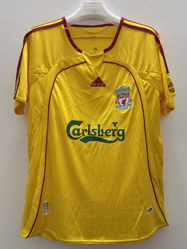 2006-2007 LIV  Yellow Retro Soccer Jersey