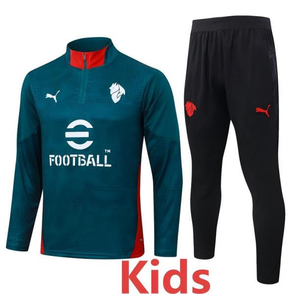 2025-26 ACM Green Kids Half Pull Tracksuit #E25221(童装)(半拉链)