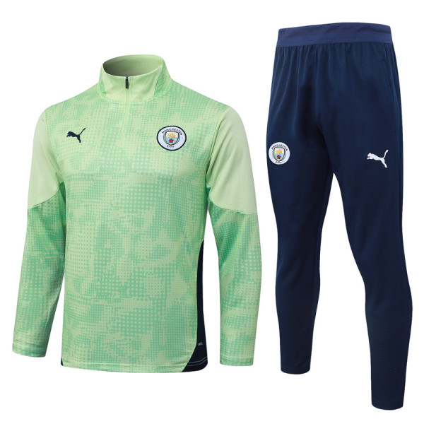 2025-26 Man City Light green Half Pull Tracksuit #B25139(半拉链)