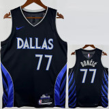 2025-26 Dallas Mavericks DONCIC #77 Black City Edition Top Quality Hot Pressing NBA Jersey(V领)