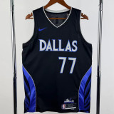 2025-26 Dallas Mavericks DONCIC #77 Black City Edition Top Quality Hot Pressing NBA Jersey(V领)