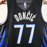 2025-26 Dallas Mavericks DONCIC #77 Black City Edition Top Quality Hot Pressing NBA Jersey(V领)