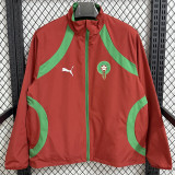 2025-26 Morocco Red & Green Double Sided Windbreaker (双面风衣)