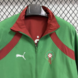 2025-26 Morocco Red & Green Double Sided Windbreaker (双面风衣)