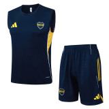 2025-26 Boca Juniors Royal blue Tank top and shorts suit #D25261