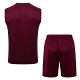 2025-26 Fluminense Jujube red Tank top and shorts suit #D25270