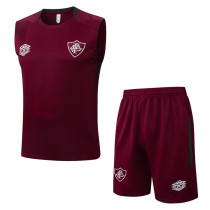 2025-26 Fluminense Jujube red Tank top and shorts suit #D25270