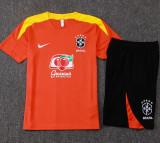 2025-26 Brazil Orange Training Short Suit #D25271