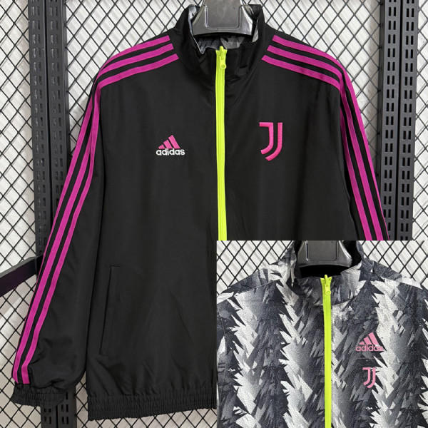 2025-26 JUV Black & Gray Double Sided Windbreaker (双面风衣)