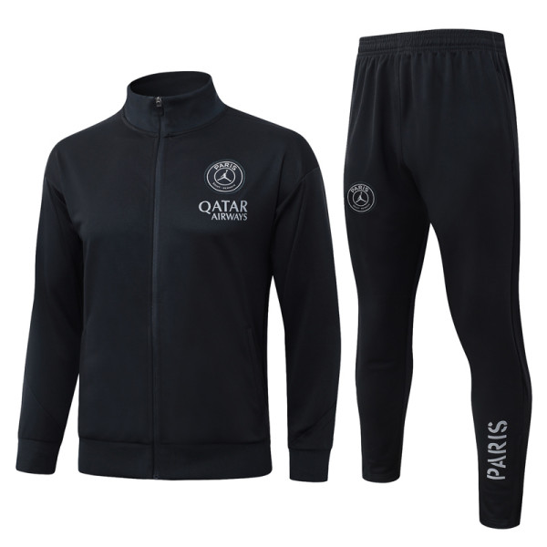 2025-26 PSG Jordan Black Jacket Tracksuit #A25118