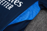 2025-26 RMA Royal blue Half Pull Tracksuit #B25147(半拉链)