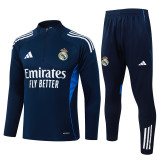 2025-26 RMA Royal blue Half Pull Tracksuit #B25147(半拉链)