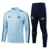 2025-26 Man City Light blue Half Pull Tracksuit #B25148(半拉链)