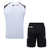 2025-26 RMA White Tank top and shorts suit #D25276