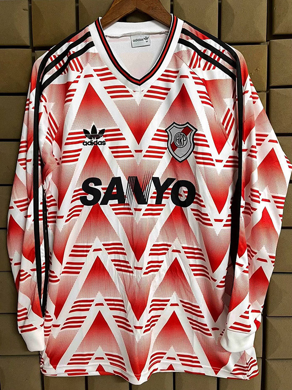 1992-1993 River Plate Home Long Sleeve Retro Soccer Jersey (长袖)