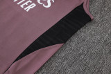 2025-26 RMA Gray Purple Tank top and shorts suit #D25277