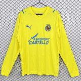 2008-2009 Villarreal Home Long Sleeve Retro Soccer Jersey (长袖)
