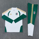 2026-27 Italy White Half Pull Tracksuit (半拉链)