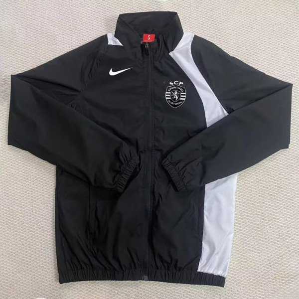 2025-26 Sporting Lisbon Black Windbreaker
