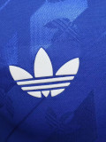 2025-26 RMA Blue Casual Edition Player Version Training Shirts (黄边)