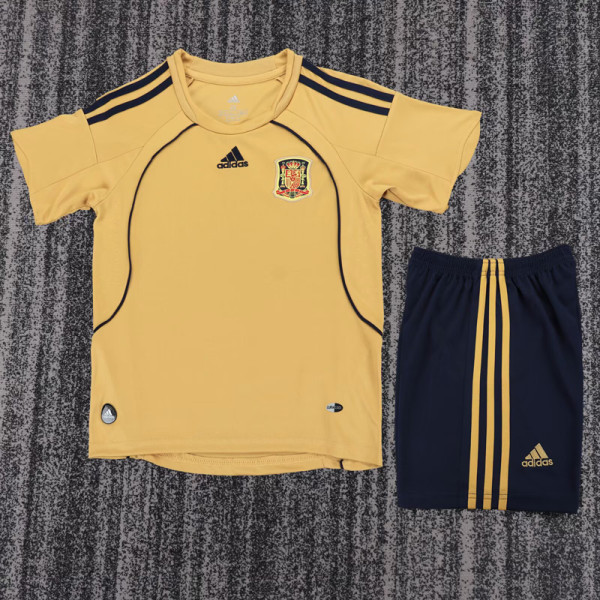 2008 Spain Away Kids Retro Soccer Jersey