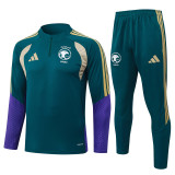 2026-27 Saudi Arabia Dark green Half Pull Tracksuit #B26007(半拉链)