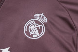 2025-26 RMA Gray Purple Half Pull Tracksuit #B25151(半拉链)