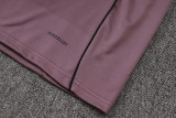 2025-26 RMA Gray Purple Half Pull Tracksuit #B25151(半拉链)