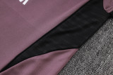 2025-26 RMA Gray Purple Half Pull Tracksuit #B25151(半拉链)