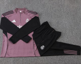 2025-26 RMA Gray Purple Half Pull Tracksuit #B25151(半拉链)