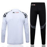 2025-26 RMA White Half Pull Tracksuit #B25152(半拉链)